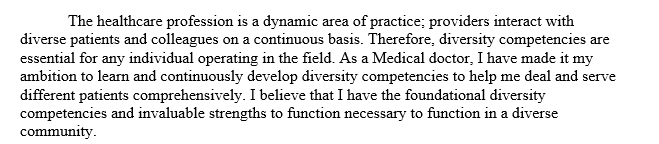 Competency necessary to function in diverse communities and settings