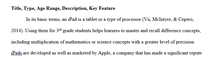 Create an early childhood classroom technology plan  