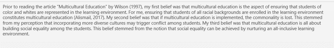 Create your own multicultural education philosophy statement