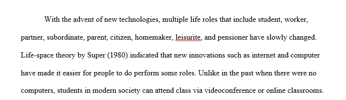 Current evolving focus in multiple life roles and their impact in career development