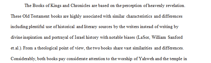 Difference between the Theological Bias of the Books of Kings and Chronicles