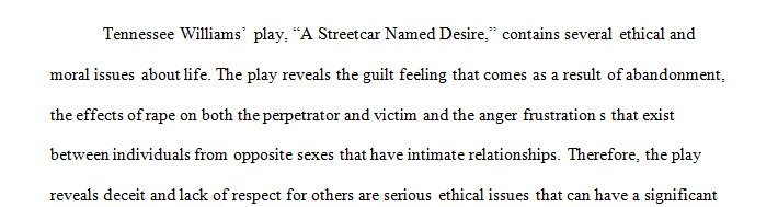 Ethical Lessons to be Found in A Streetcar Named Desire