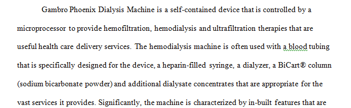 Gambro Phoenix Dialysis Machine