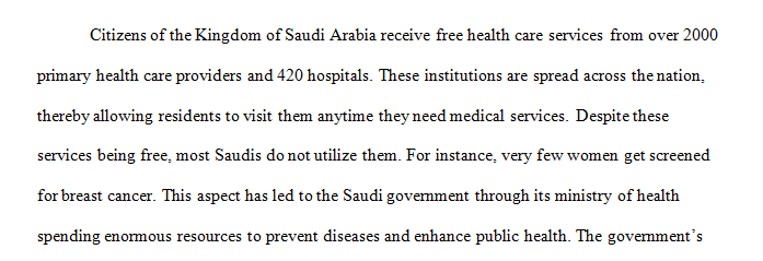 Healthcare in the Kingdom of Saudi Arabia