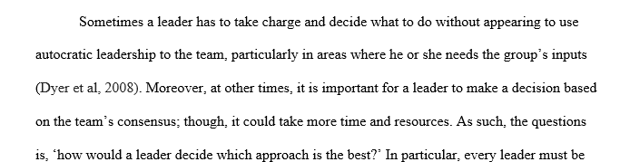 How does a leader decide which of the five decision styles to use