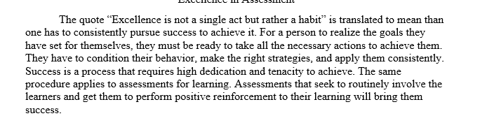 How does this apply to assessment for learning today