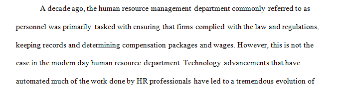 Human Resource Trends