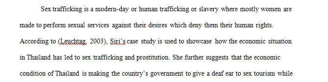 Human Rights, Sex Trafficking, And Prostitution