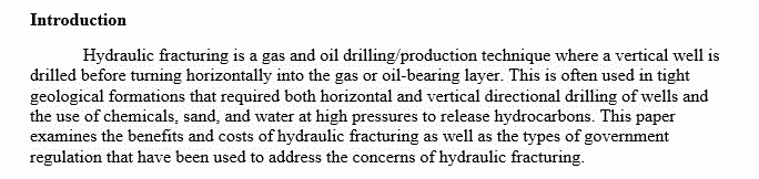 Hydraulic Fracturing – Can the Environmental Impacts Be Reduced