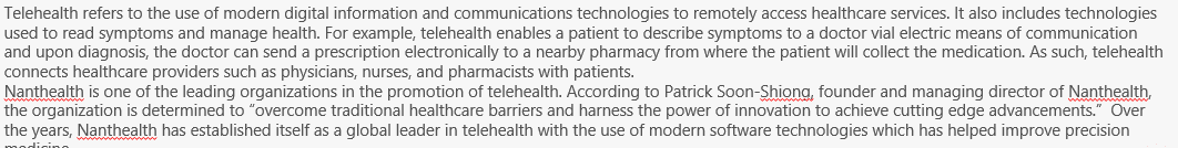 Identify at least two technology innovations to connect patients