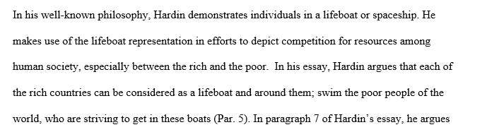 Is the lifeboat theory the most effective method in solving the crisis
