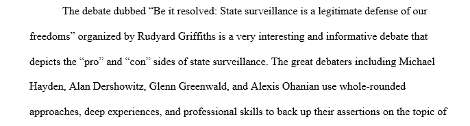 Munk Debate on Mass Surveillance;Does State Spying Make Us Safer
