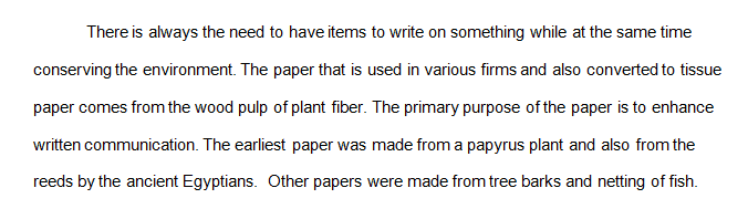 Paper Production Process