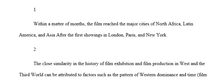 State 5 factors that have defined Third World film making over the years