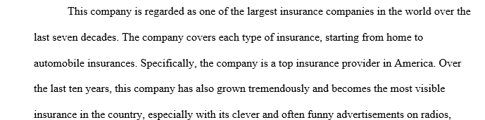Strategic analysis of the company Geico