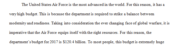 The Budget of the U.S. Air Force