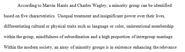 Characteristics of Minority Groups