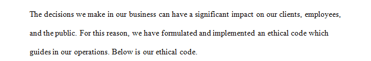 The Elements of the Ethical Code