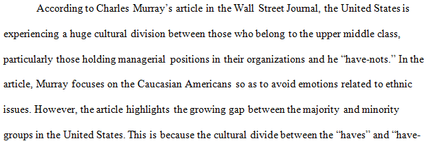 New American Divide” by Charles Murray