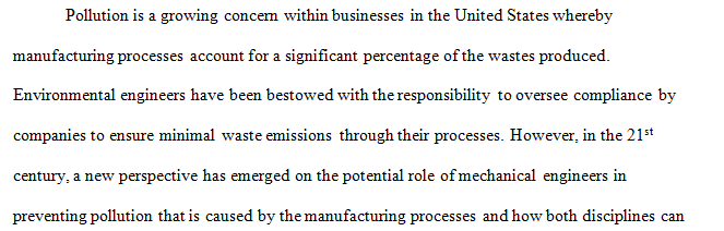 The Role of Mechanical Engineers in Preventing Pollution 