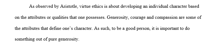 The main ethical questions and considerations about virtue ethics