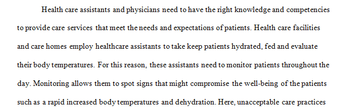 Unacceptable Care Practices