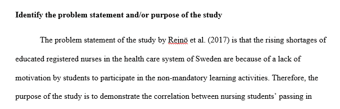 Understanding of the components of research and the procedures