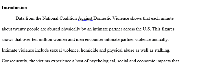 Use Crime data to Devise a Program to Address Needs of Domestic Violence Victims