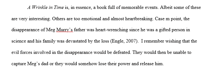 Was a passage in the book superbly written