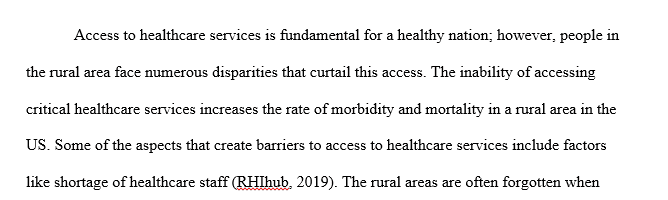 What are the major issues for rural healthcare  