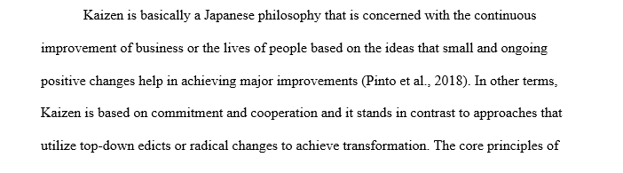 What is the definition offered for kaizen