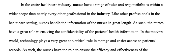 What is your role as a nurse in protecting patient healthcare information