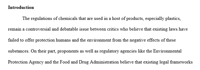 Whether the Toxic Substances Control Act (TSCA) is doing an adequate job