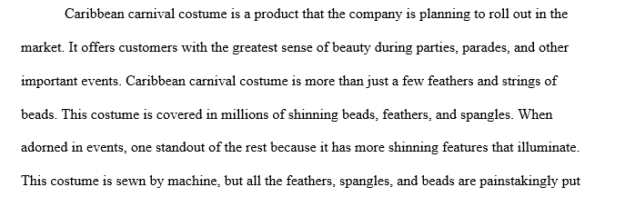 Write a 3-5 page paper where you create an original product.