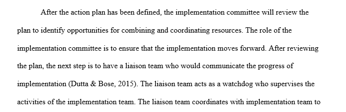 You have been asked by the stakeholder to outline the plan for implementation