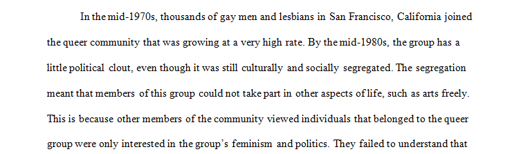 Gay men and lesbians in San Francisco