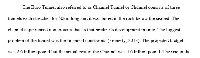 Analyze the challenges the Eurotunnel project encountered