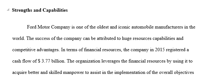 Analyze the strategic fit of the goals and values of the organization