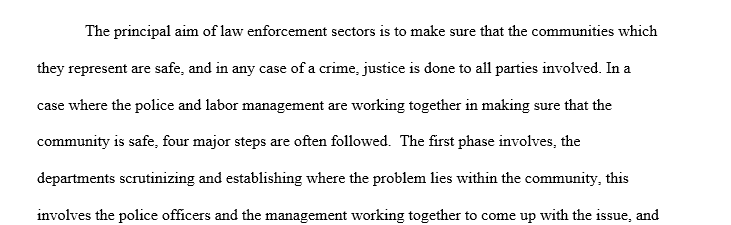Briefly describe the four steps towards developing safer communities