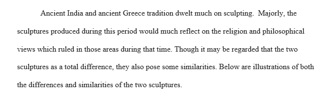 Comparing Sculptures of Ancient India and Greece