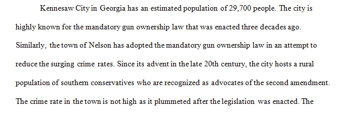 Did mandatory gun ownership legislation in Kennesaw, Georgia result in reduced crime rate