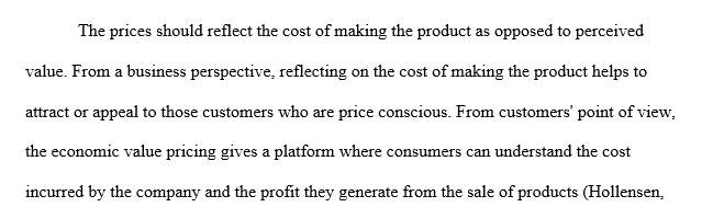 Evaluation of marketers’ use of perceived value approach in pricing models