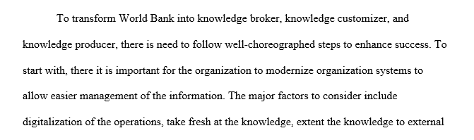 Evaluation of the World Bank’s implementation of knowledge management from an IT perspective
