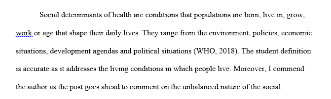 How do social determinants of health contribute to the development of illness