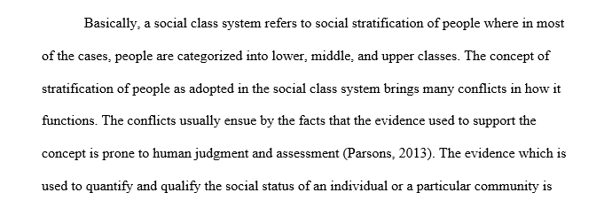 How far apart the conflict and functionalist views of the social class system is