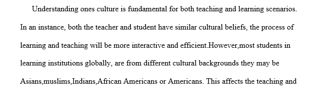 How might the cultures of students and teachers be similar