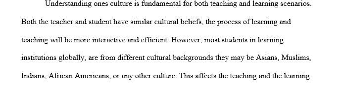 How might the cultures of students and teachers be similar