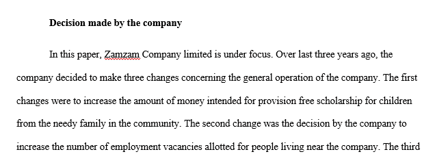 Identify the potential ethical implications associated with this decision.