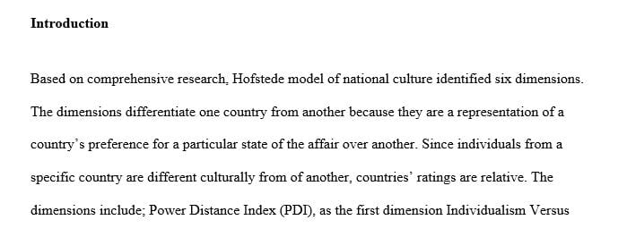 Identify the scores for the six cultural dimensions of your home country