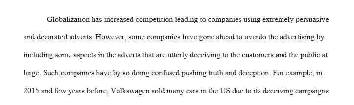 Identify two (2) examples of persuasive advertising that might (or did) go too far with their message